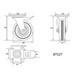 Roata pivotanta cu frana, 200mm Vorel 87327 1