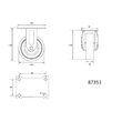 Roata de carucior fixa 100mm Vorel 87353 1