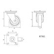 Roata pivotanta din cauciuc gri 50 x 16 x 72 mm 20 kg Vorel 87361 1