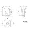 Roată pivotantă cu frâna 100 mm Vorel 87364 1