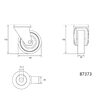 Roata pivotanta de 100 mm cu cauciuc Vorel 87373 1