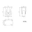 Roata fixa din polipropilena 40 x 17 x 54 mm Vorel 87391 1