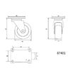 Roata pivotanta din polipropilena 40 x 17 x 54 mm Vorel 87401 1
