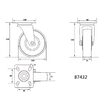 Roată pivotantă din poliamidă 100 mm Vorel 87432 1