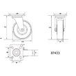 Roata din poliamida 125 x 45 x 30 mm Vorel 87433 1