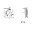Roata de rezerva cu rulment, din cauciuc negru 200x44 mm Vorel 87456 1