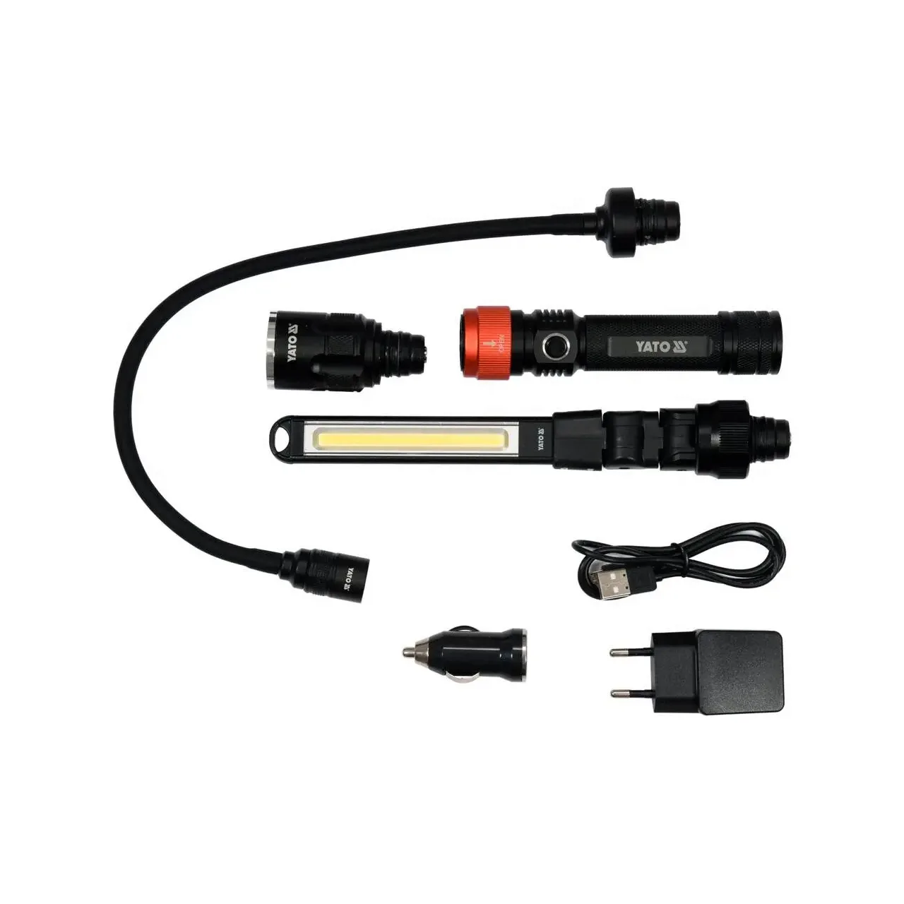 Set lampa de atelier, 3 in 1, 380lm, li-ion 3,7v 2200mah, ip54 Yato YT-08521 2