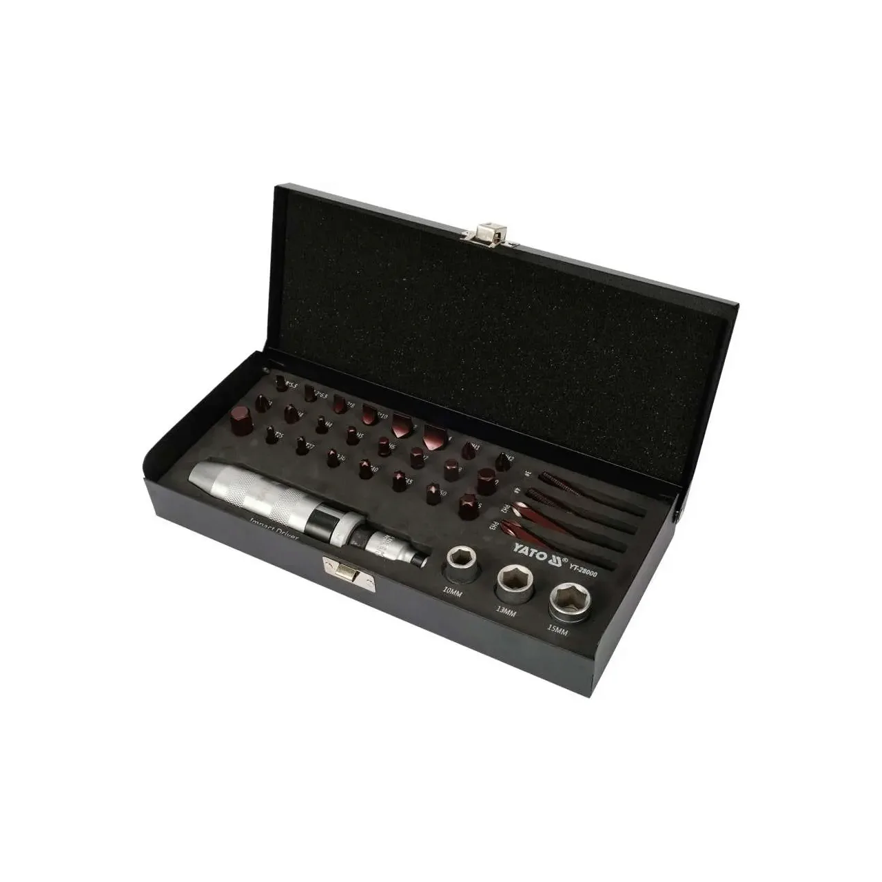 Set surubelniță de impact, 32 bucăți Yato YT-28000 1