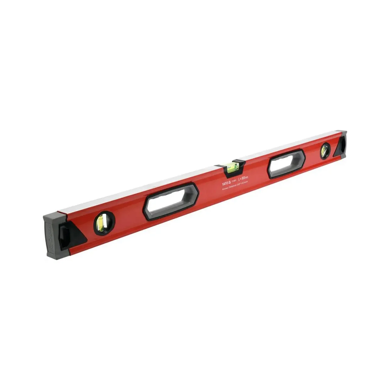 Nivela de aluminiu 800mm, 3 flacoane, precizie 0,5mm/m Yato YT-30072 1