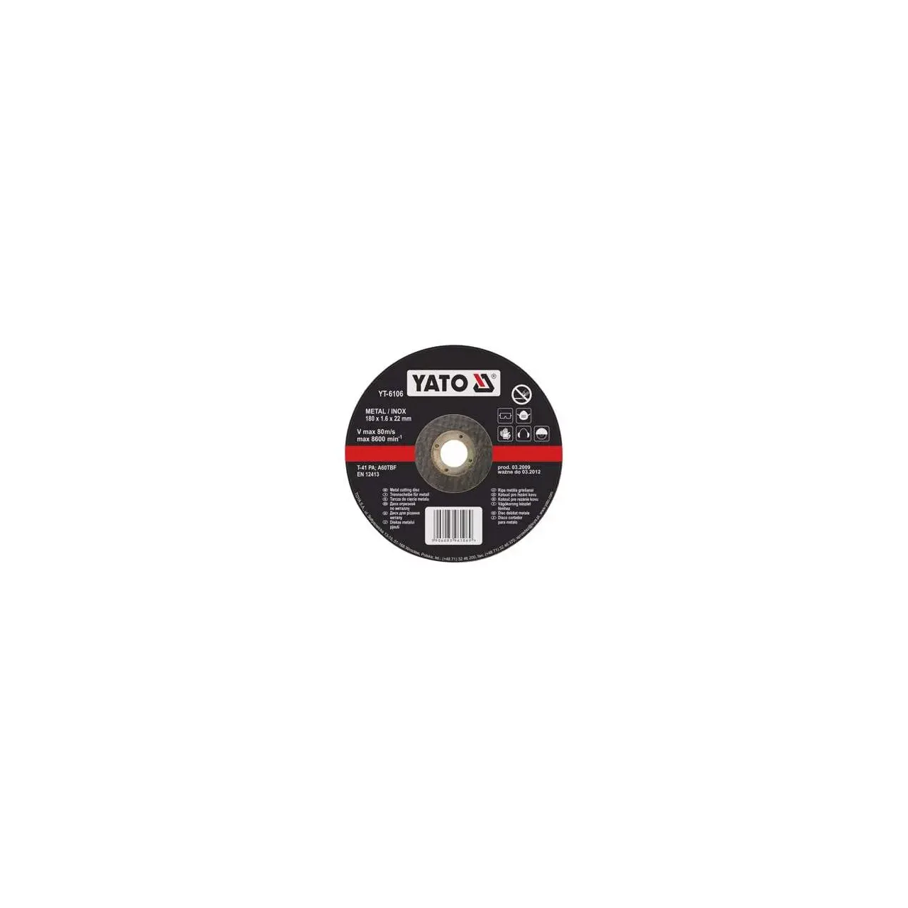Disc debitat otel inoxidabil 115 x 1.2 x 22 mm Yato YT-6101 1