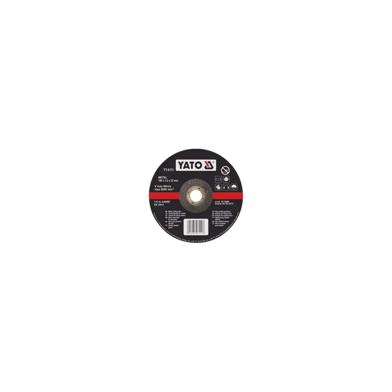 Disc debitat metal 125 x 3.2 x 22 mm Yato YT-6110 1