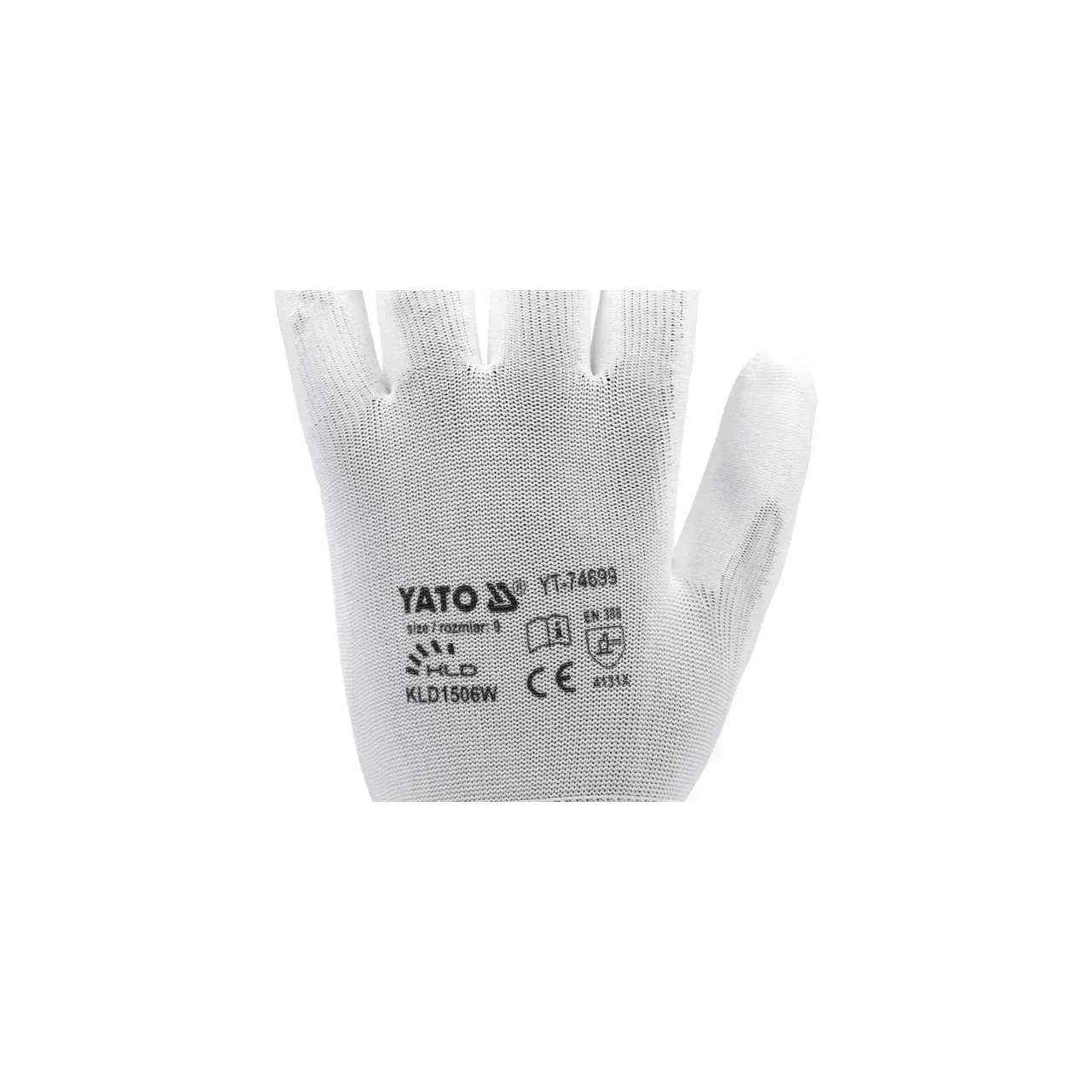 Manusi de protectie, nylon, alb, marimea 9 Yato YT-74699 4