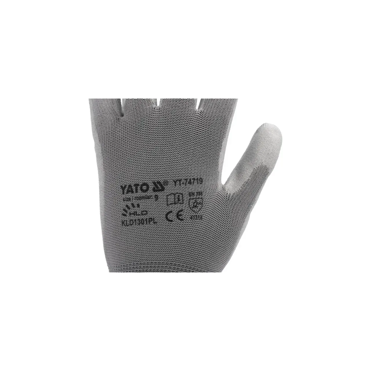 Manusi de protectie, nylon, gri, marimea 9 Yato YT-74719 4