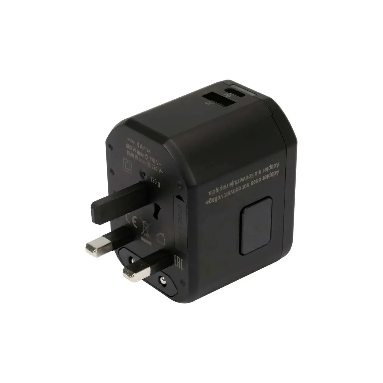 Adaptator  călătorie usb, usb-c 18w 4