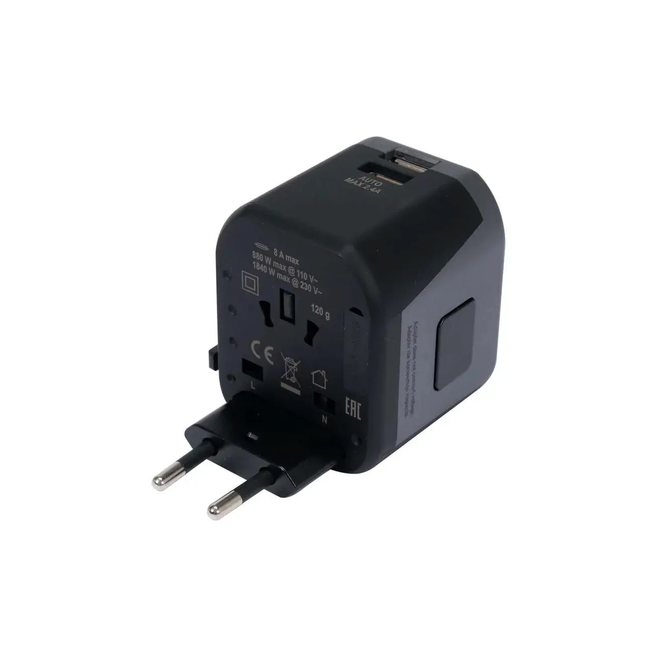 Adaptator călătorie  2xusb 12w 2