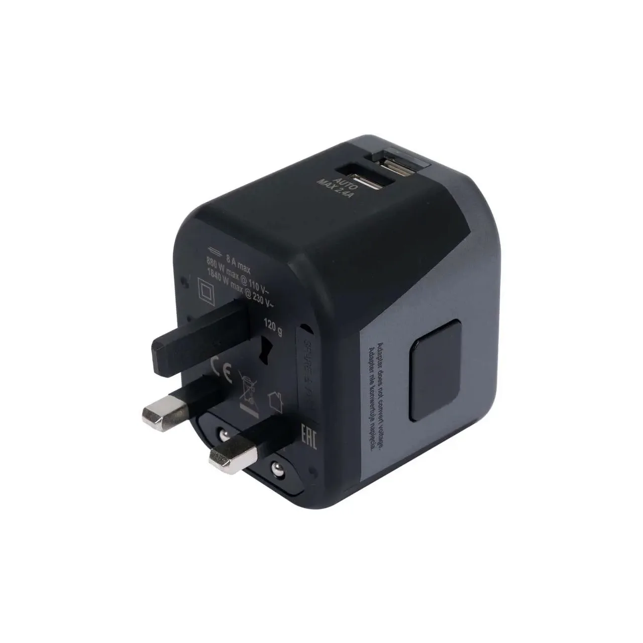 Adaptator călătorie  2xusb 12w 3