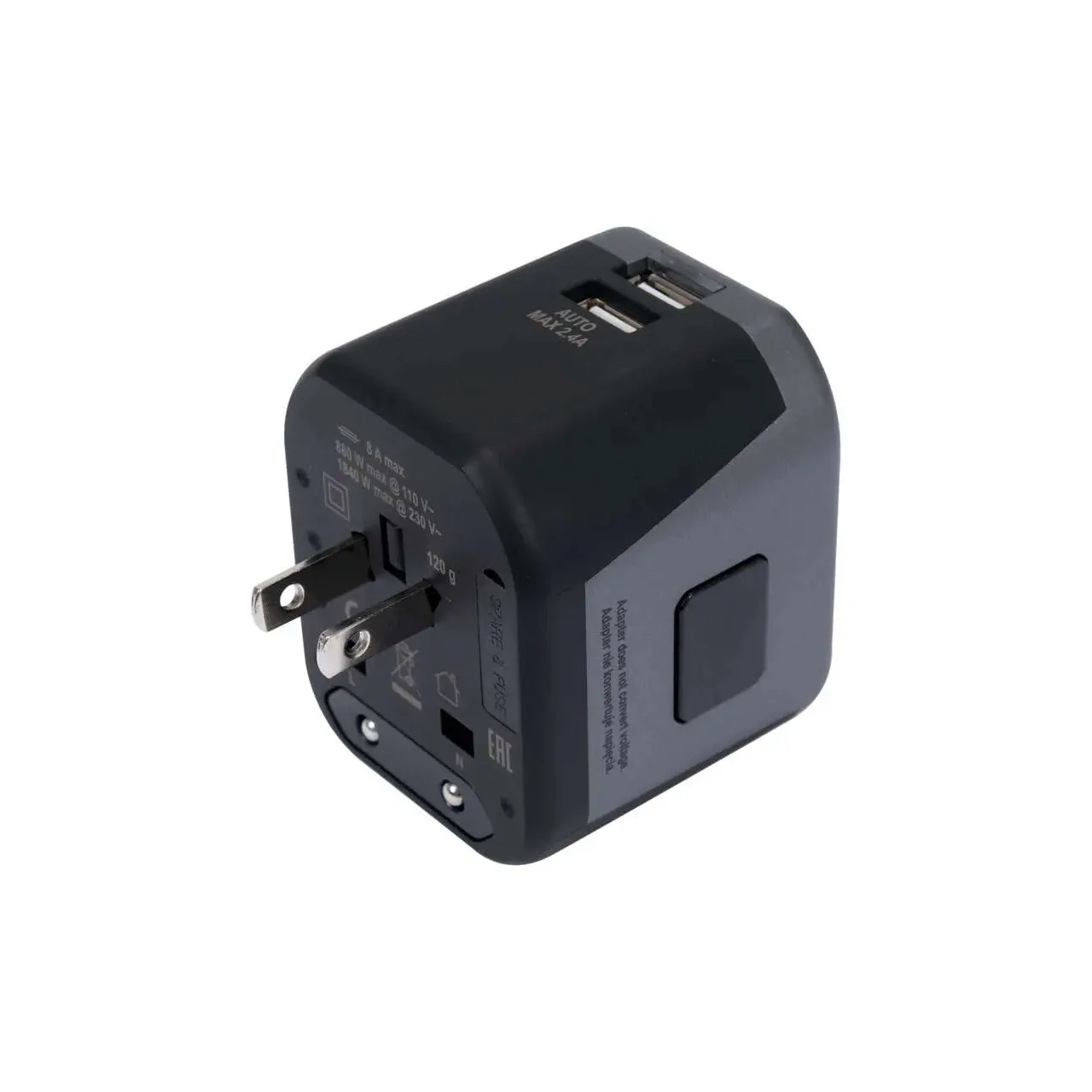 Adaptator călătorie  2xusb 12w 4