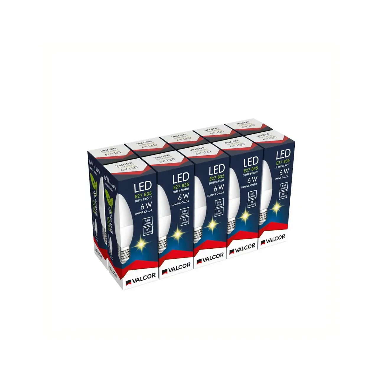 Bec LED lumanare B35 E27 6W lumina neutra LN 5000K (include taxa timbru verde 0.40 lei) Valcor VLC11004 6