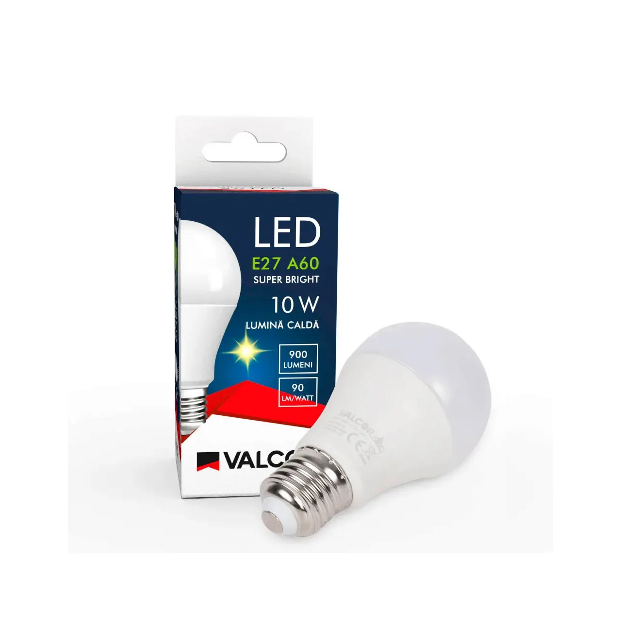 Bec LED A60 E27 10W lumina calda LC 3000K (include taxa timbru verde 0.40 lei) Valcor VLC11011 3