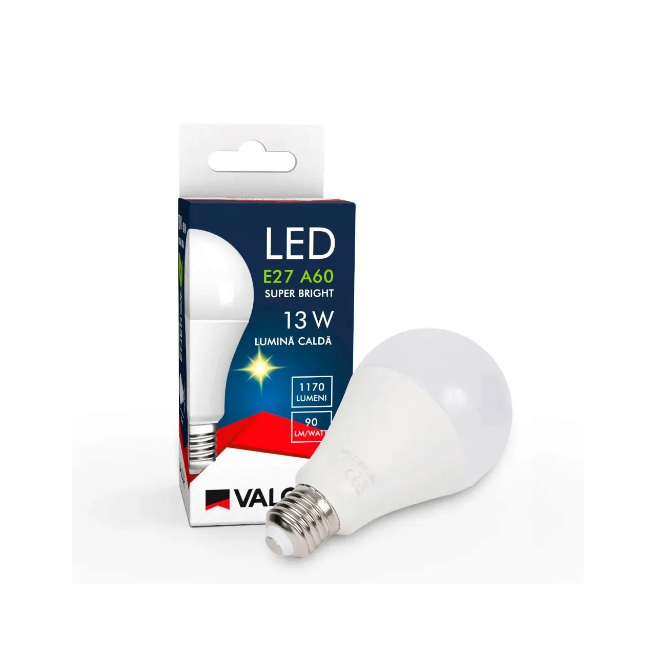 Bec LED A60 E27 13W lumina calda LC 3000K (include taxa timbru verde 0.40 lei) Valcor VLC11013 4