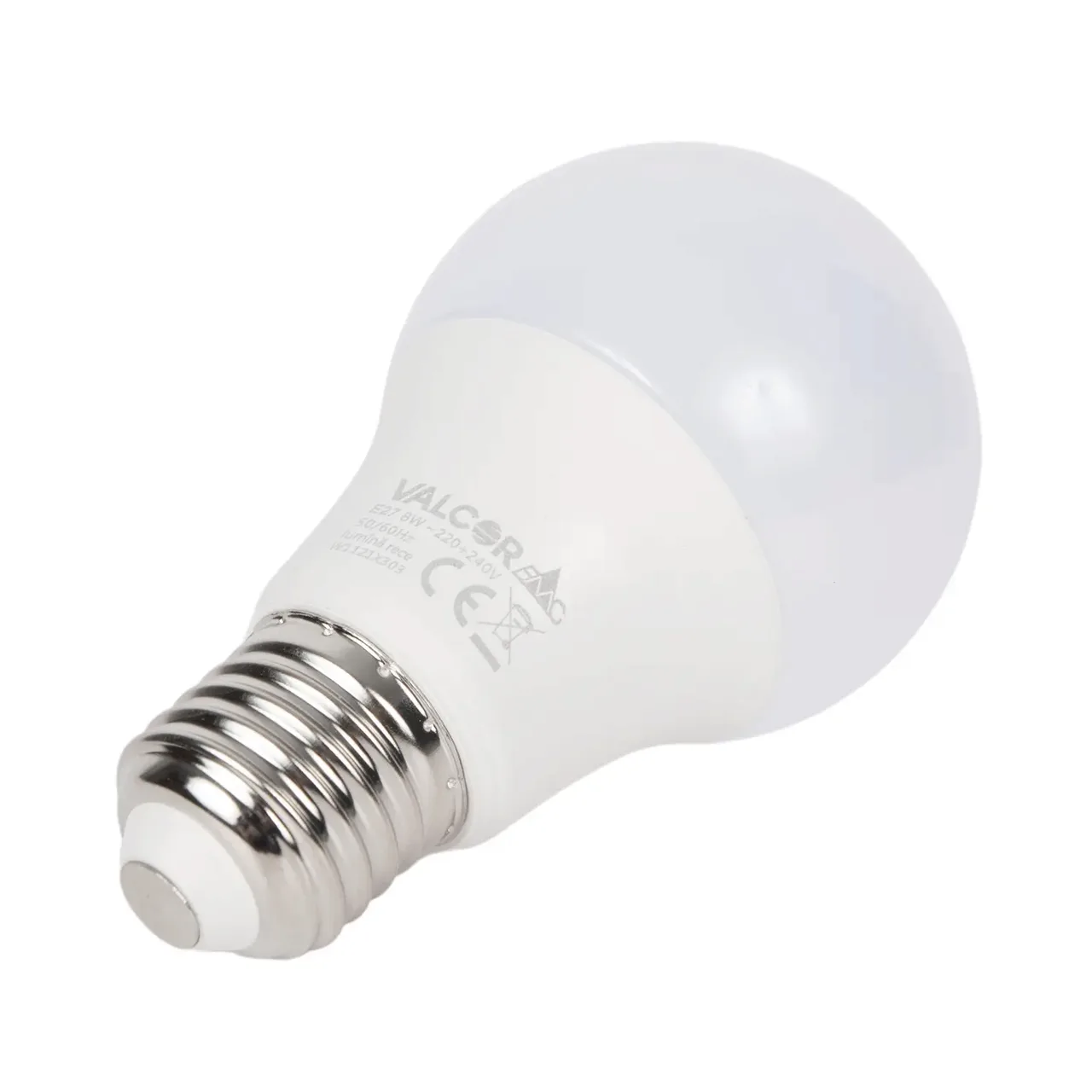 Bec LED A60 E27 8W lumina rece LR 6400K (include taxa timbru verde 0.40 lei) Valcor VLC11022 1