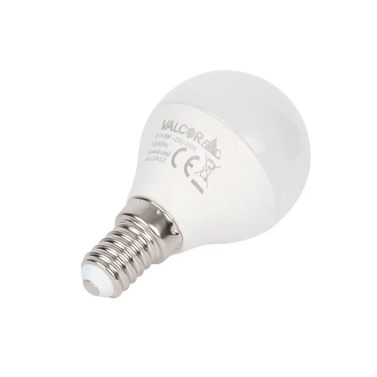 Bec LED sferic G45 E14 6W lumina rece LR 6400K (include taxa timbru verde 0.40 lei) Valcor VLC11029 1