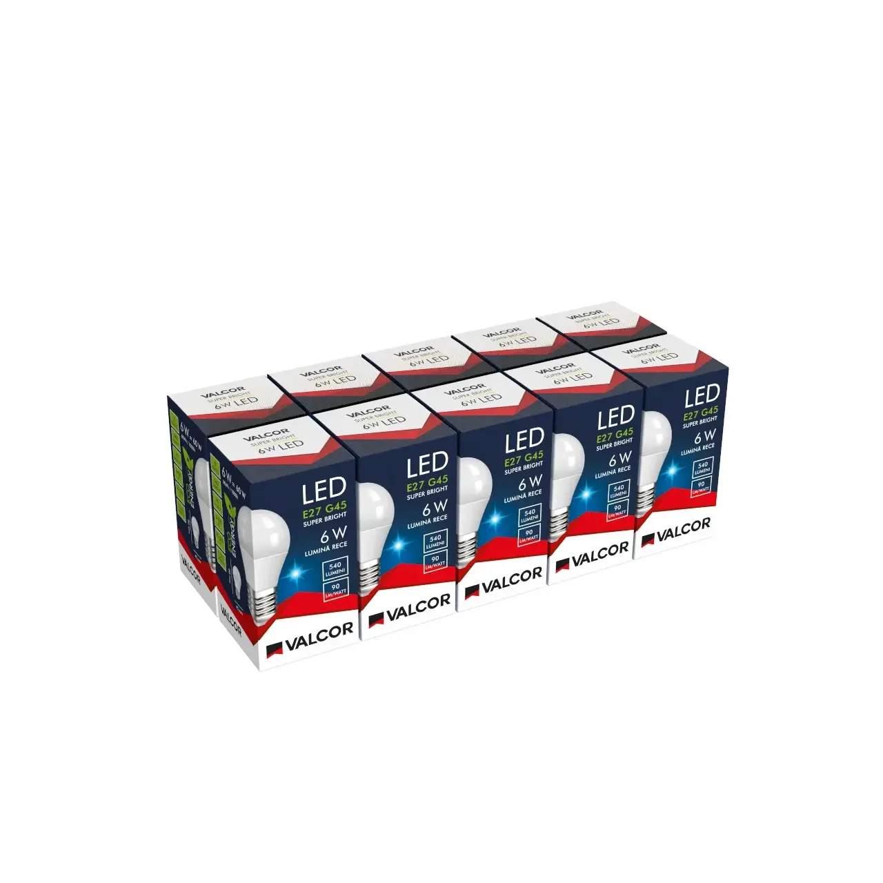 Bec LED sferic G45 E27 6W lumina rece LR 6400K (include taxa timbru verde 0.40 lei) Valcor VLC11030 7