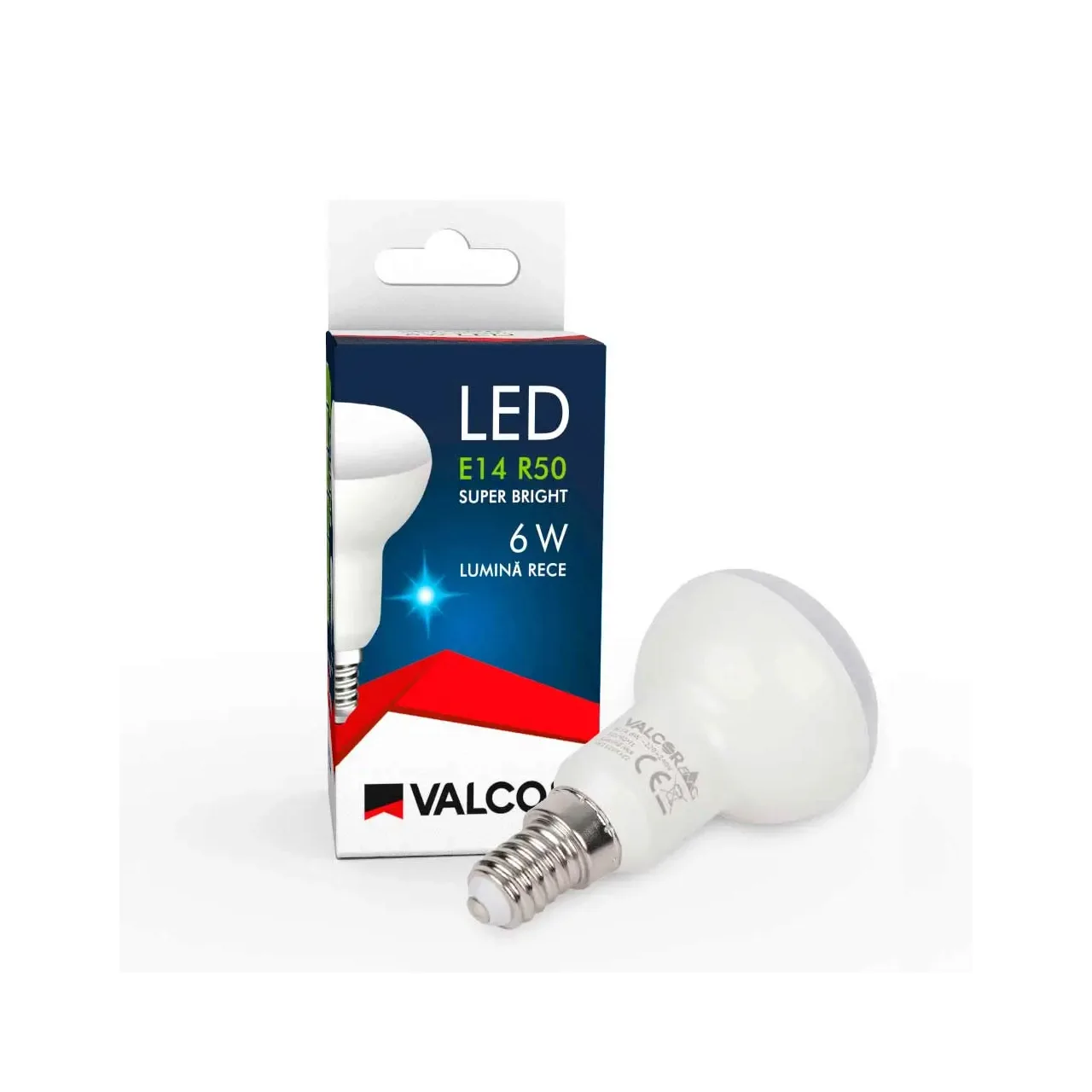 Bec LED spot R50 E14 6W llumina rece LR 6400k (include taxa timbru verde 0.40 lei ) Valcor VLC11031 3