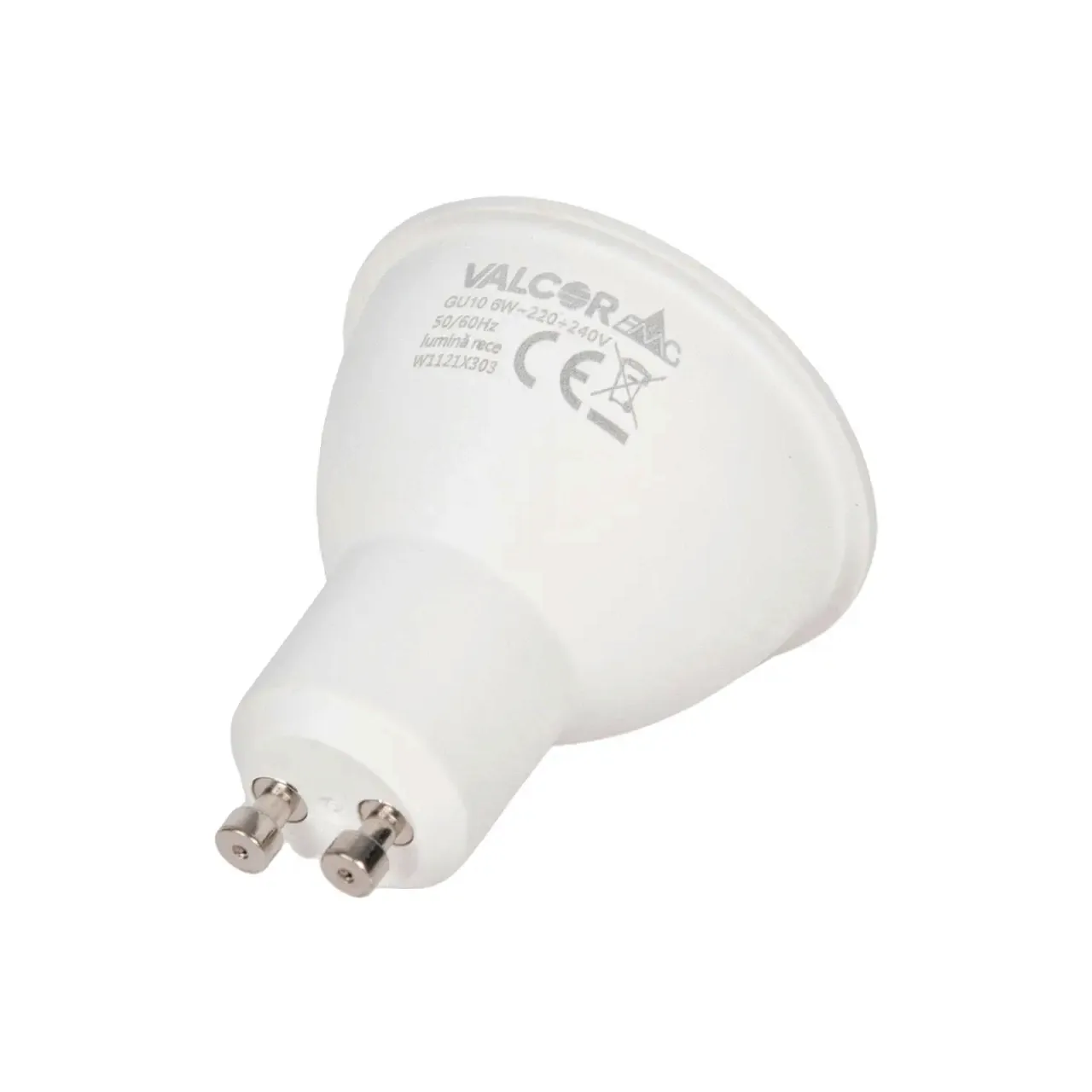 Bec LED spot 6W GU10 lumina rece LR 6400K (include taxa timbru verde 0.40 lei) Valcor VLC11032 1