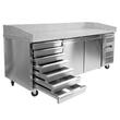 Masa rece pizza, 2 usi + 7 sertare, 580L, Yato YG-05310 3