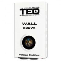 Stabilizator retea maxim 500VA-AVR LCD 2 iesiri schuko WALL TED002174 (1/4)