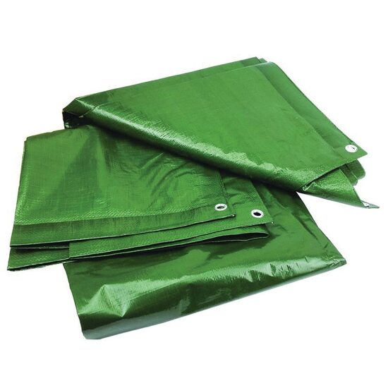 Prelata impermeabila cu inele 120 g/mp, 8x12 m, verde, DSH 103537