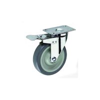 Roata furca pivotanta, frana, tpr gri - 75 x 31 mm, DSH 411717