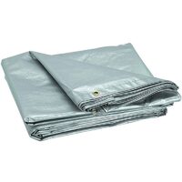 Prelata impermeabila cu inele 150 g/mp, 4x5 m, argintiu, DSH 104183