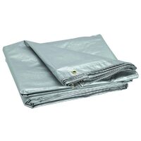 Prelata impermeabila cu inele 150 g/mp,10x15 m, argintiu, DSH 103971