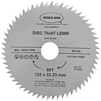 Disc taiat lemn 125 x 22.23 mm - 60 t, DSH 271618