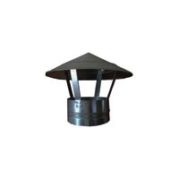 Capac terminal simplu pentru cos fum, tabla neagra 120 mm, DSH 486074