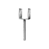 Papuc reazem tip "u" cu picior pt. lemn 121x100x60x4 mm / 16x200 mm (j-csb-121), DSH 163074