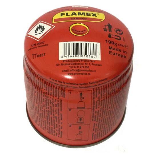 Doza gaz cu valva 190gr Flamex 5396