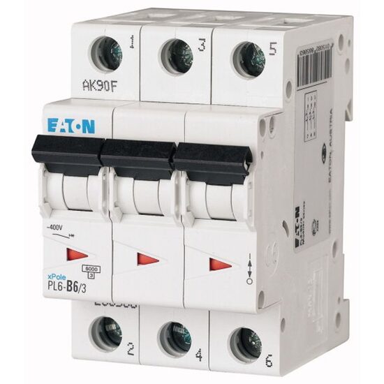 Specialty Electrical Switches & Relays Siguranta intrerupator automat 6A 3P XPole Eaton PL6-C6/3