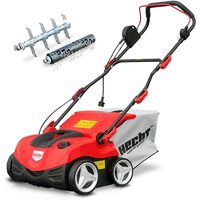 Scarificator si aerator electric HECHT 1999 2 in 1, putere motor 2000 W, sac colectare 45 litri, latime de lucru 38 cm