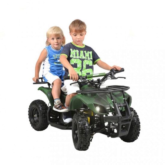 ATV electric pentru copii HECHT 56801, acumulator 36 V / 12 Ah, viteza maxima 25 km/h, greutate maxima suportata 60 kg, display digital, verde