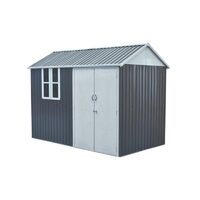 Magazie de gradina pentru depozitare HECHT 6x10 NORD, cadru si baza metalica, prevazuta cu geam, dimensiuni 172 x 302 x 222 cm