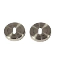 Set rozete din aluminiu cu orificiu pentru cheie 54mm finisaj nichel satinat Yale 35-ZX-QE-09-50