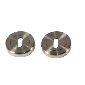 Set rozete din aluminiu cu orificiu pentru cheie 54mm finisaj nichel satinat Yale 35-ZX-QE-09-50