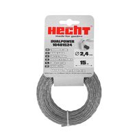Fir pentru trimmer HECHT 10401524, profil rasucit, diametru 2.4 mm, lungime 15 m, cu insertie metalica