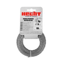 Fir pentru trimmer HECHT 10401530, profil rasucit, diametru 3 mm, lungime 15 m, cu insertie metalica