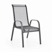 Scaun pentru gradina si terasa HECHT Ekonomy Chair, structura din otel-aluminiu, greutate maxima suportata 120 kg, 55 x 76 x 96 cm