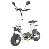 Scuter electric HECHT Terris White, 3000 W, autonomie 50 km, viteza maxima 45 km/h, acumulator Li-Ion 60 V, 20 Ah, alb