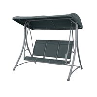 Balansoar de gradina cu umbrela HECHT Berlin, gri, cadru din otel, greutate maxima suportata 240 kg